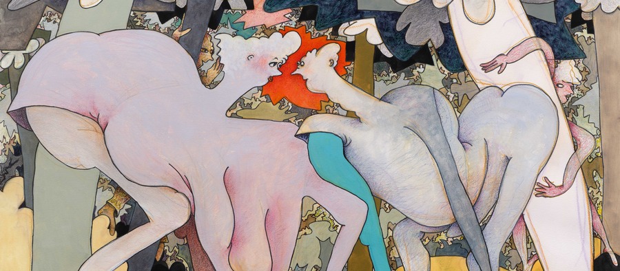 Artwork from Gleefully Askew A Gladys Nilsson Retrospective