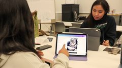 Students working together at Summer at Aggie Square