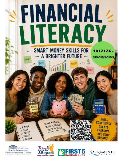 Financial Literacy supplied flyer with complete printed details